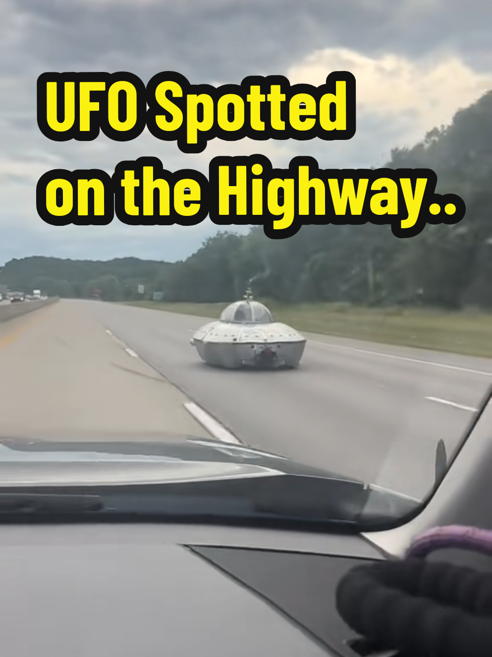 At first glance, it looks like a UFO has landed on the highway! But look closer, it's a strangely designed vehicle cruising down the road, catching everyone by surprise. This unusual sight left drivers speechless and curious: Is it an art project? A custom-built car? Or just someone’s wild imagination turned real? Whatever it is, it definitely made traffic a lot more interesting today!  ⚠️ Disclaimer: This is a real incident captured on a public road. Do NOT attempt anything like this. It likely violates traffic laws and could be dangerous. Always follow road safety rules and regulations. #UFOonTheRoad   #StrangeVehicle   #CaughtOnCamera   #WeirdMoments   #RoadSurprise   #UnbelievableScene