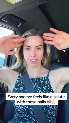 Blowing my nose 47 times a day is almost enjoyable thanks to these cute, classy, borderline presidential nails. 🇺🇸💅  #usa #fyp #nails #4thofjuly #nailsoftiktok #manimonday #nailinspo #trendingnow #viralnails #summernails #patrioticnails #july4thnails #minimalnails #aestheticnails #hotgirlsummer #cleanlook #classynails #usaesthetic #usa🇺🇸 #getreadywithme