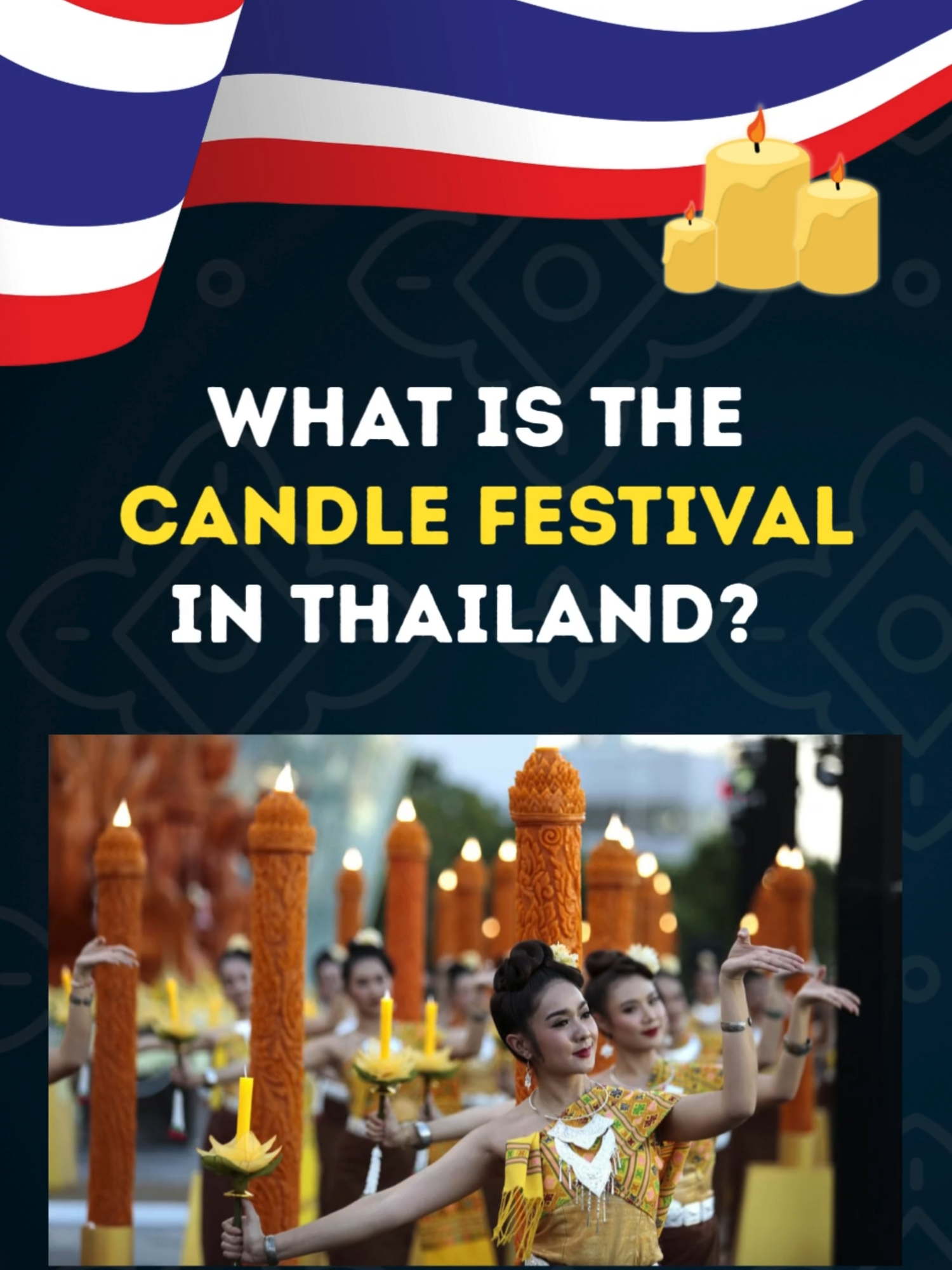 Thailand’s Candle Festival is more than just beautiful wax sculptures — it marks the beginning of Buddhist Lent. 🕯️✨ Every July, especially in Ubon Ratchathani, artists and communities create massive carved candles to honor Buddhist teachings and traditions. This year, in 2025, the festival will light up the city on July 10–11, during Asalha Bucha and Khao Phansa Day. A celebration of faith, art, and Thai identity. 🇹🇭 #CandleFestival #HaetThian #ThaiCulture #UbonRatchathani #BuddhistLent #KhaoPhansa #ThailandFestival #ThaiTradition #AsalhaBucha #WaxArt #ThaiHistory #HistoryShorts #foryou #fyppppppppppppppppppppppp #fypシ゚ #LearnSomethingNew #SoutheastAsiaHistory #FYP #fyp