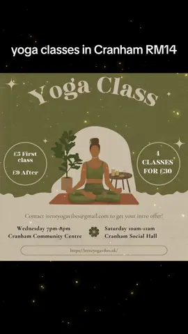 come yoga with me every Wednesday evening and Saturday morning. First class £5 using the code NEWCOMER5  BOOK HERE: https://bookwhen.com/ireneyogavibes Or message me for any questions! #yoga #yogaclass  #upminster #yogalover #class #london 