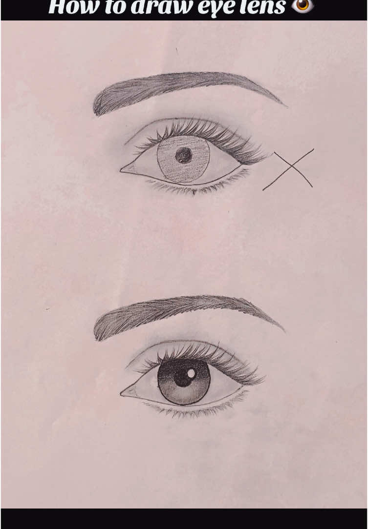 How to draw eye lens 👀@❤️ Raima collection ❤️ 