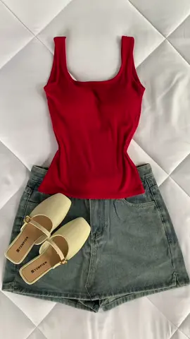 this sexy padded top>> #sexytop #paddedtop #paddedtops #tanktops #redtop 