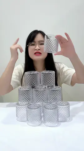 Bộ 6-12 cốc kim cương #cocuongnuoc #xuhuong 