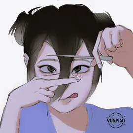 Zoey first time cutting her bangs😧 #kpopdemonhunters #huntrix #memes 
