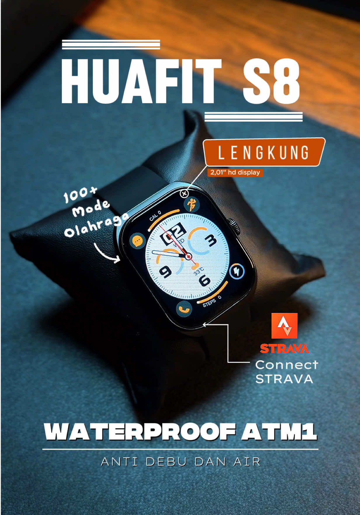 Huafit S8 – Smartwatch Keren, Harga Aman di Kantong! smartwatch layar lengkung yang super tajam, waterproof IP68, baterai tahan sampai 7 hari, bisa telponan, terima notifikasi, dan punya 100+ mode olahraga! Fitur kesehatan juga lengkap banget: detak jantung, oksigen, stress level, sampai kualitas tidur. Bisa connect ke Strava, dengerin musik, ada voice assistant, cek cuaca, kalkulator… komplit parah! Buruan checkout sebelum kehabisan!  #HuafitS8 #SmartwatchMurah #smartwatchhuafit #SmartwatchKeren #JamTanganPintar #smartwatchmurah #hobaba 