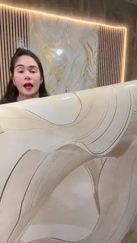 BHW Wall Sticker 280CM * 120CM Gold-Finished Ink Faux Marble Self-Adhesive Wall Stickers SXP Laminated Wallpaper Waterproof Wall Decorative Stickers Big Size #wallpaperaesthetic #plywoodwallpaper #walldecor 