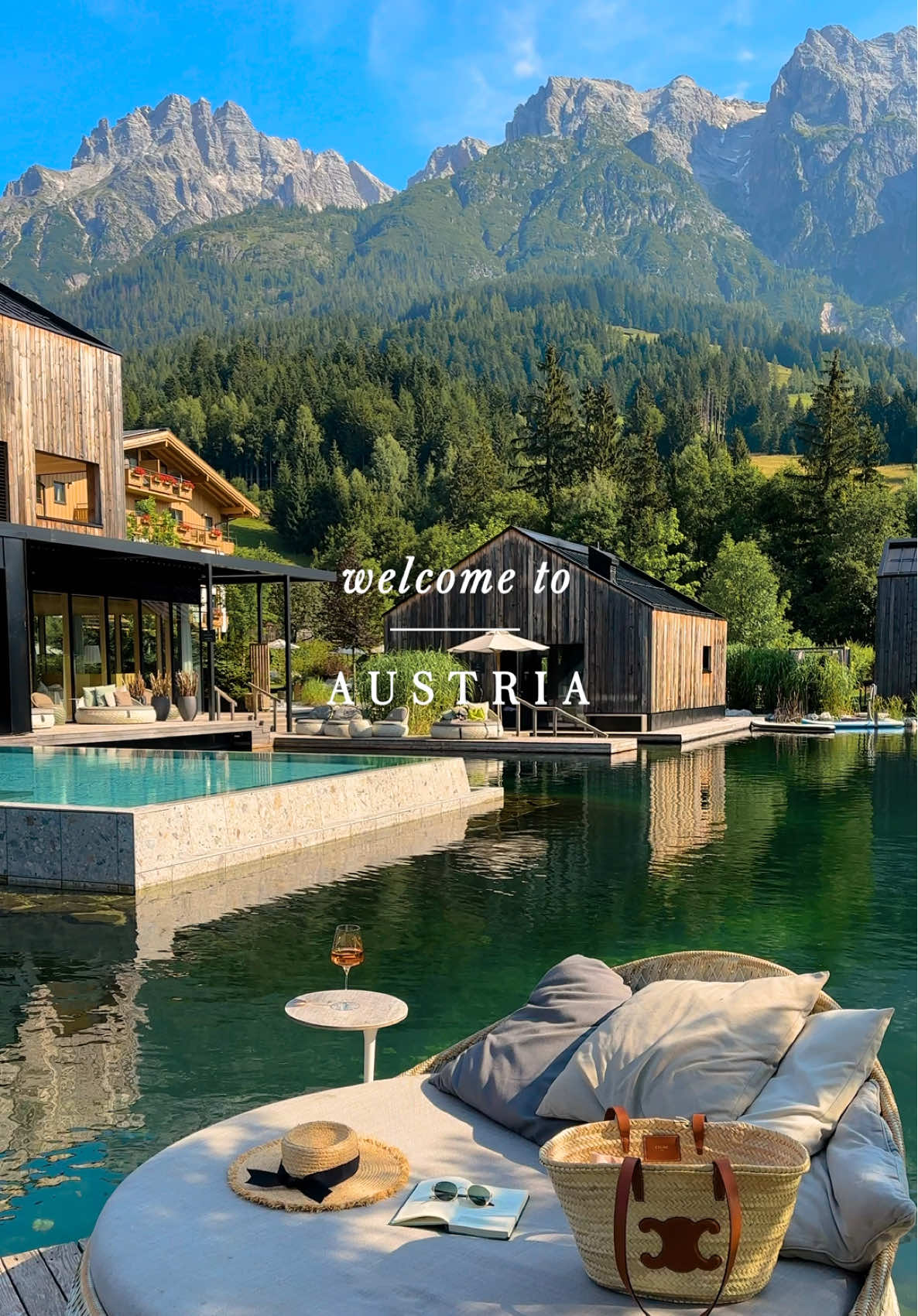 🇦🇹 Beautiful hotel in Europe ⬇️ @naturhotelforsthofgut located in the Austrian alps is one of those hotels that is MORE beautiful in person than it appears online. This stunning resort is perfect to visit all year round for either a sunny summer holiday, a cozy autumn escape or a winter ski-vacation with direct access to the ski slopes.  FEATURES The hotel’s wellness area, waldSPA, is a standout! There’s various pools, a natural swimming lake, world class treatments & a sauna with breathtaking mountain views. There’s also a tennis court, bike rental and daily complimentary rides up the nearby mountain cable car. Families will love the kid-friendly amenities; a petting zoo, ridding stables, an adventure playground, and a dedicated family spa area with and indoor water slide park for the little ones. For teens there is a daily summer program with go-cart racing, white water rafting and lots of fun adventure activities. 🛌 ROOMS There are over 100 beautifully designed rooms & suites available at Naturhotel Forsthofgut. We stayed in a Nature Suite – a spacious room with a balcony overlooking the lake & mountains, a luxurious bathroom with a freestanding tub + separate waterfall shower. Rooms start from €240 per person with half-board. 🍽️ DINING Including in thehHalf-board dining is complimentary daily breakfast AND dinner, as well as a light lunch served in the the afternoon. For à la carte dining, guests can dine at the award-winning Restaurant 1617 or at echt. gut essen. I also recommend eating at the Japanese restaurant, Mizūmi, by the lakeside. Creative cocktails are served daily in the Botanist and the Beletage, and you can also do wine tasting in weinWALD (wine cellar). 🍷 EXPERIENCES Naturhotel Forsthofgut provides a large range of unique experiences for guests. You can partake in guided hikes, mountain biking, and skiing, as well as yoga sessions, meditation classes, and a comprehensive fitness program. For a truly special experience, book a luxury stargazing experience or an unforgettable breakfast or picnic served in the scenic forest meadows. 🇦🇹 Best hotels in Austria. Best spa hotels in Austria. Luxury hotels in Europe.