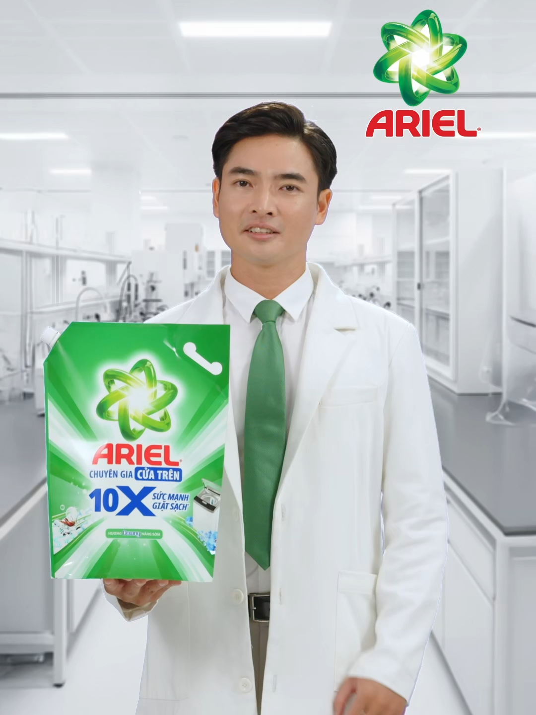 ARIEL 10X Sức Mạnh Giặt Sạch với công nghệ giặt sạch độc quyền, 