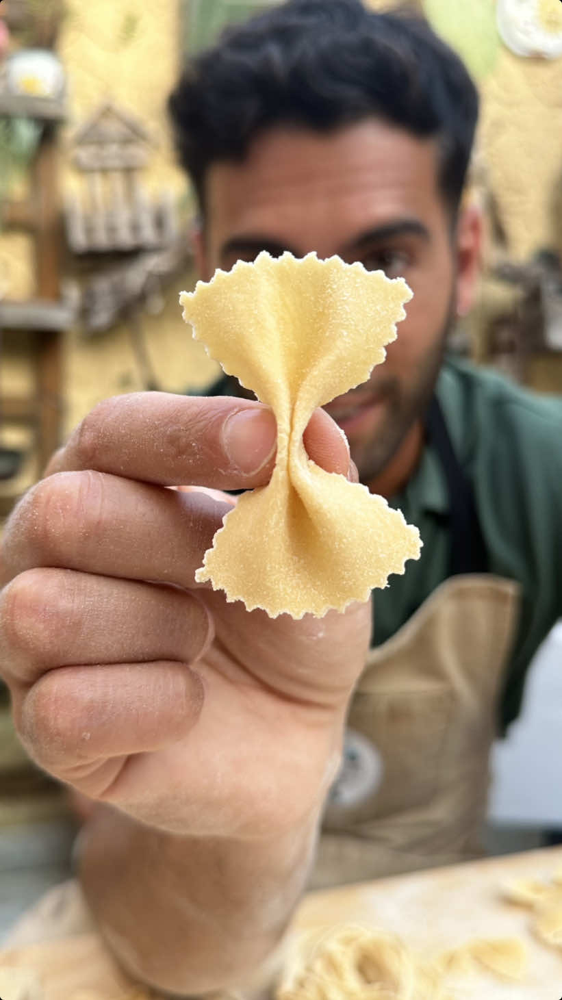 Making fresh pasta is magical and perfect for special occasions ✨💛 I’ve used a pasta machine to turn my pasta dough into five beautiful shapes  - pappardelle, tagliatelle, tagliolini, farfalle - and lasagne!  This might look tricky at first, but with my step-by-step instructions and a little practice, you’ll be shaping fresh pasta in no time. Top tips: 👉 When rolling it into a sheet make sure you add flour only if needed - if it feels sticky to the touch it will stick to your pasta machine. 👉 For these long shapes the pasta should be about 2mm thick. 👉 Your pasta will hold its shape better while it’s boiling if you leave it to dry for a little bit at room temperature, even just half an hour. #pasta #freshpasta #pastatiktok #learning #italianfood #recipeshare #pastarecipe #comfortfood #homemadepasta 