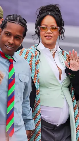 Rihanna and A$AP Rocky attend the Dior Summer 2026 Show at Paris Fashion Week #Dior #ParisFashionWeek #Rihanna #ASAPRocky