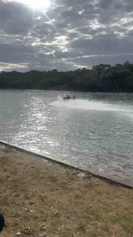Jetski Performing High-Speed Drift on a Calm Lake #BVIRAL @lisonojet
