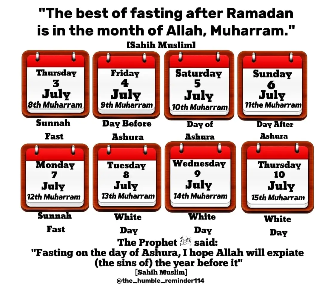 The best of fasting after Ramadan is in the month of Allah, Muharram.