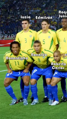 Brazil Champion Squad World Cup 2002 #brazil #brazil🇧🇷 #brazil2002 #ronaldo #ronaldinho #rivaldo #robertocarlos #cafu #kaka 