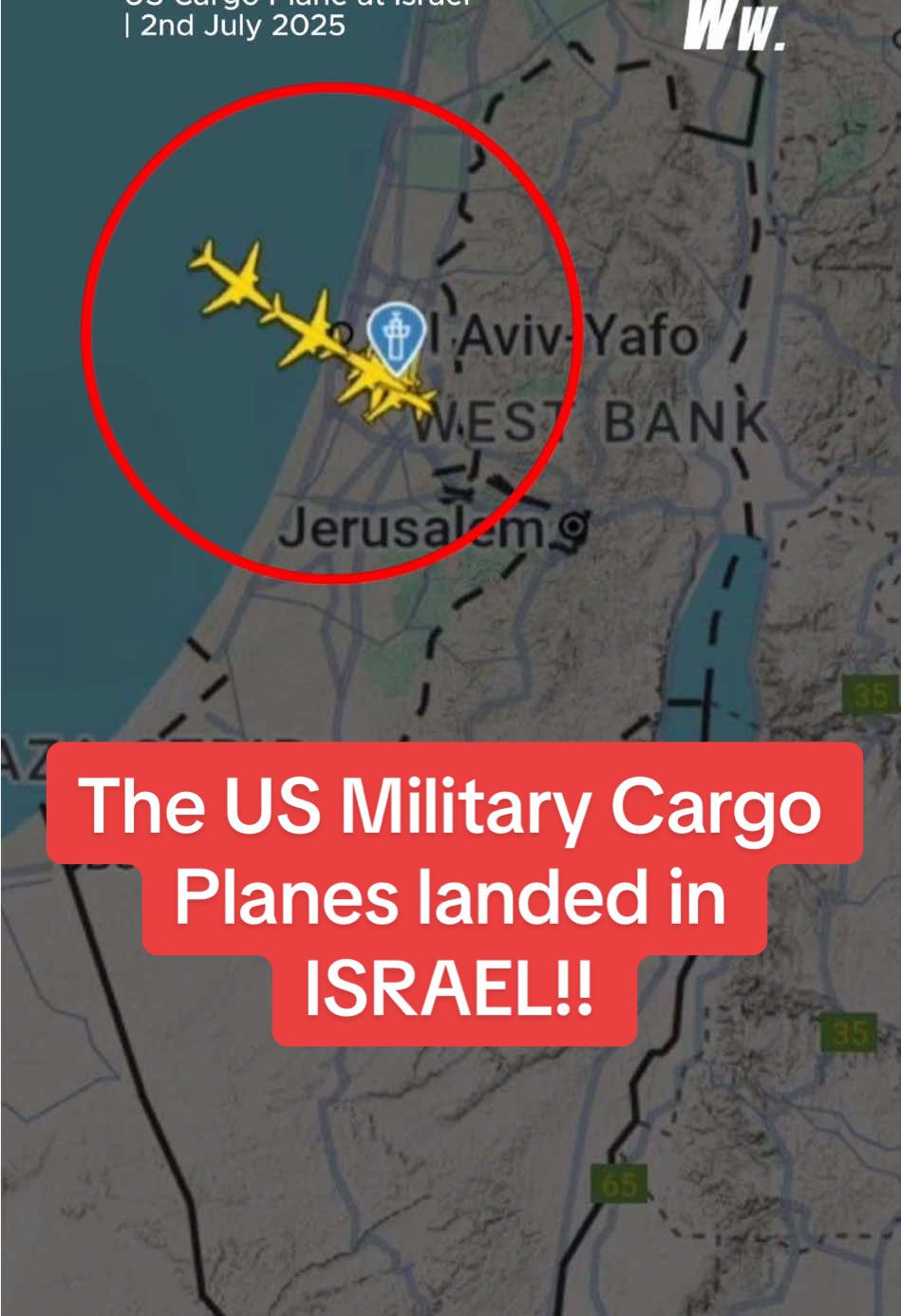 ISRAEL and the US are preparing for a new W*R.  The number of US military cargo planes landed at Ben Gurion Airport in Israel today.  As reports from July 2025 confirm ongoing US military aid to Israel. In this aid the US sells a $510 million B*mb guidance kit to Israel and many more Military Equipment. #US #aid #israel #cargoplanes #middleeast #iran #breakingnews #wwn 