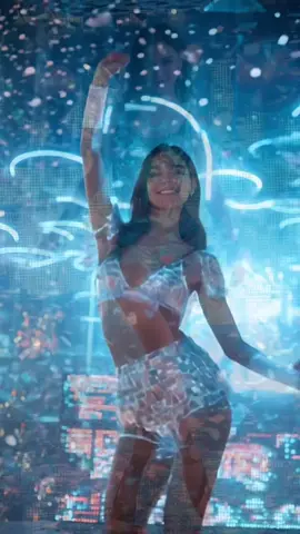 Aria having fun in a futuristic nightclub 