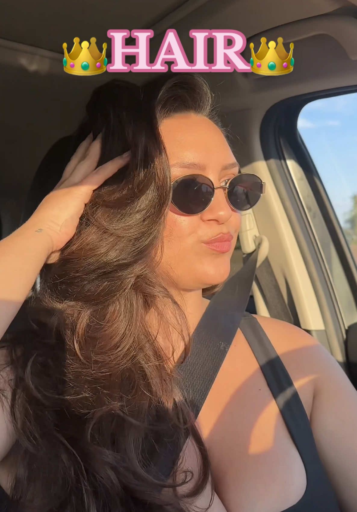 When the hair is HAIR-ING👑🚙✨ #HairInspo #HairTok #HealthyHairTips #HairTipsAndTricks #HairBlowout #DysonBlowout #HairTutorials #HairInspiration #HairGrowthJourney 