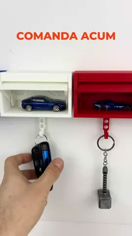 💥 Transformă peretele gol într-un loc COOL pentru cheile tale! Suport de chei în formă de garaj – mic, dar GENIAL! 🎨 Detaliu care atrage toate privirile #setupcasa #cheicool #garajsmart