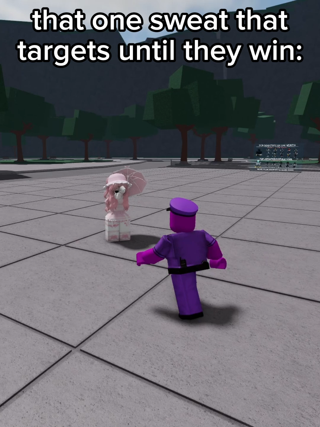 you're not @maybepurpleguy vro 💔#tsb (ft. @seth.eats.sand)#roblox #meme #relatable #target #annoying #sweat