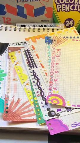 markers: @ririyanhshy  ⬅️ #borderdesignideas #art #border #notebookdesign #design #school #fyp #acrylicmarker 