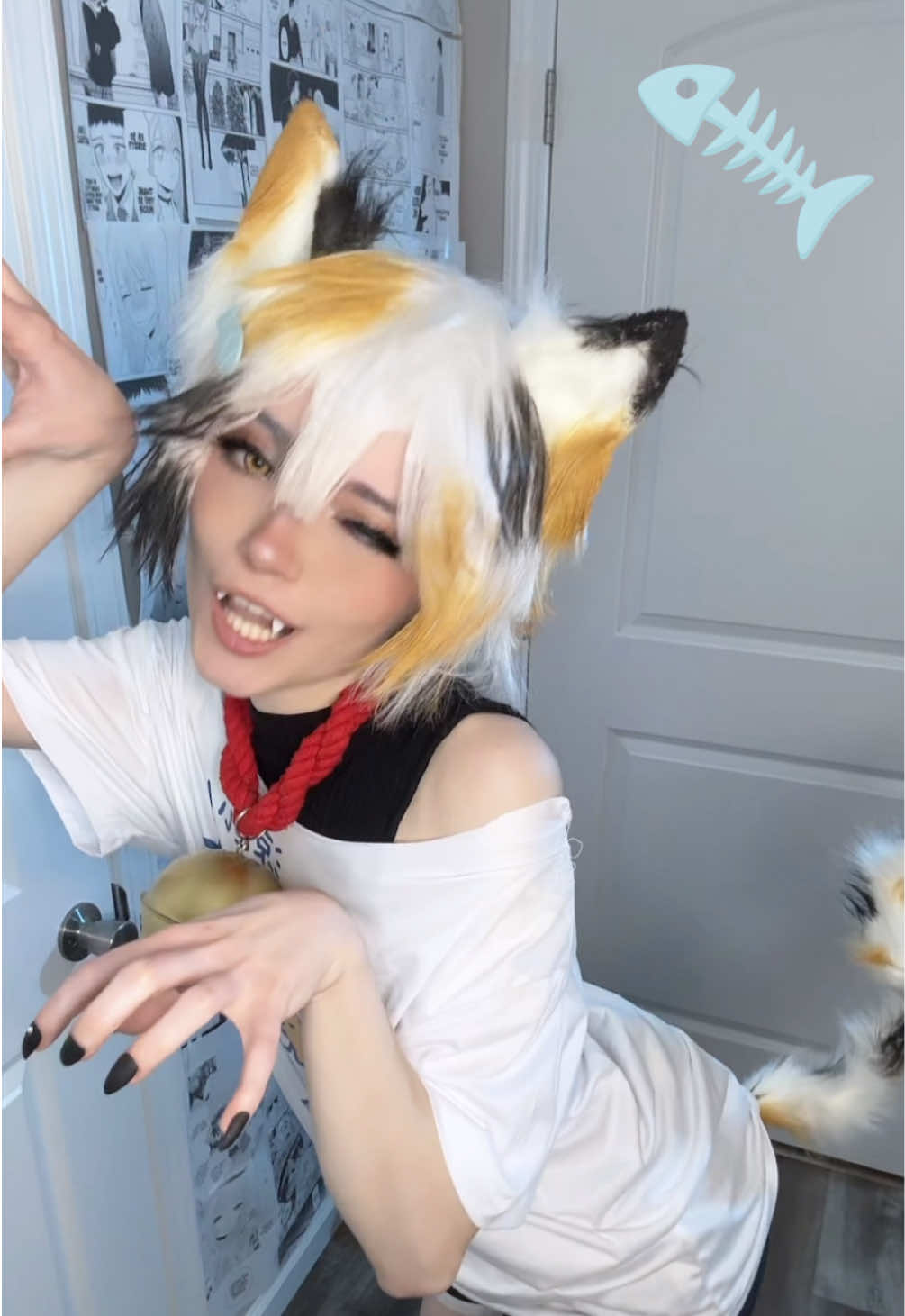 would you believe me if I told you .. the cat boy takeover was an inside job .. ?🙀🐟 #cosplay #cat #catcosplay #catboy #catkemonomimi #kemonomimi #cosplayer #feminineboy #femboy 