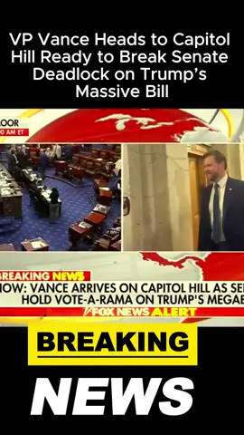 VP Vance Heads to Capitol Hill Ready to Break Senate Deadlock on Trump’s Massive Bill#news #trending #trump 