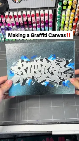 Making a graffiti canvas🙌🏻 #graffitiforyou #grafftok #spraypaint #graffitiart #canvas #graffitiart #ratske #foryou 