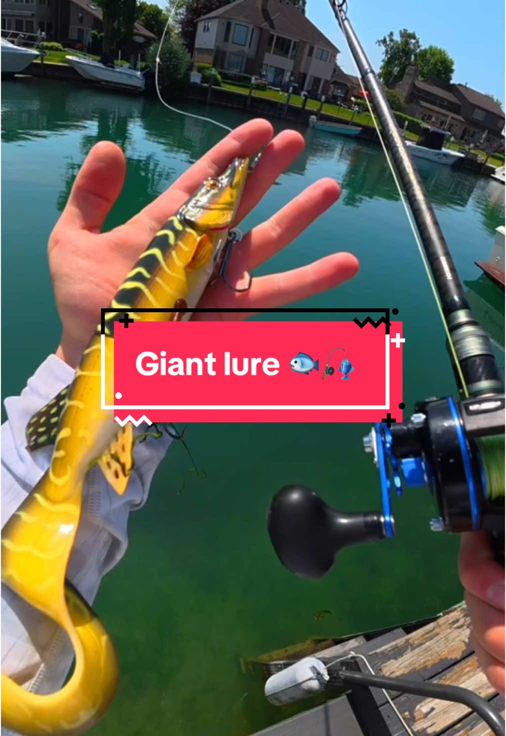 I Fished with a GIANT Lure 🐟🎣 #fishing #fishingvideos #capcut 