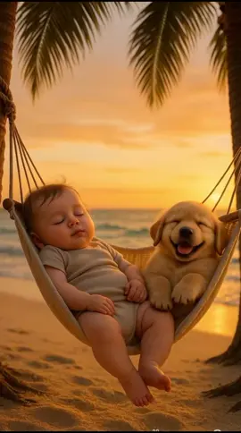 Puppy Laughing 🤣 😺#funnybaby #cutepuppy #babyandpuppy #beachvibes #sleepybaby #puppylove 