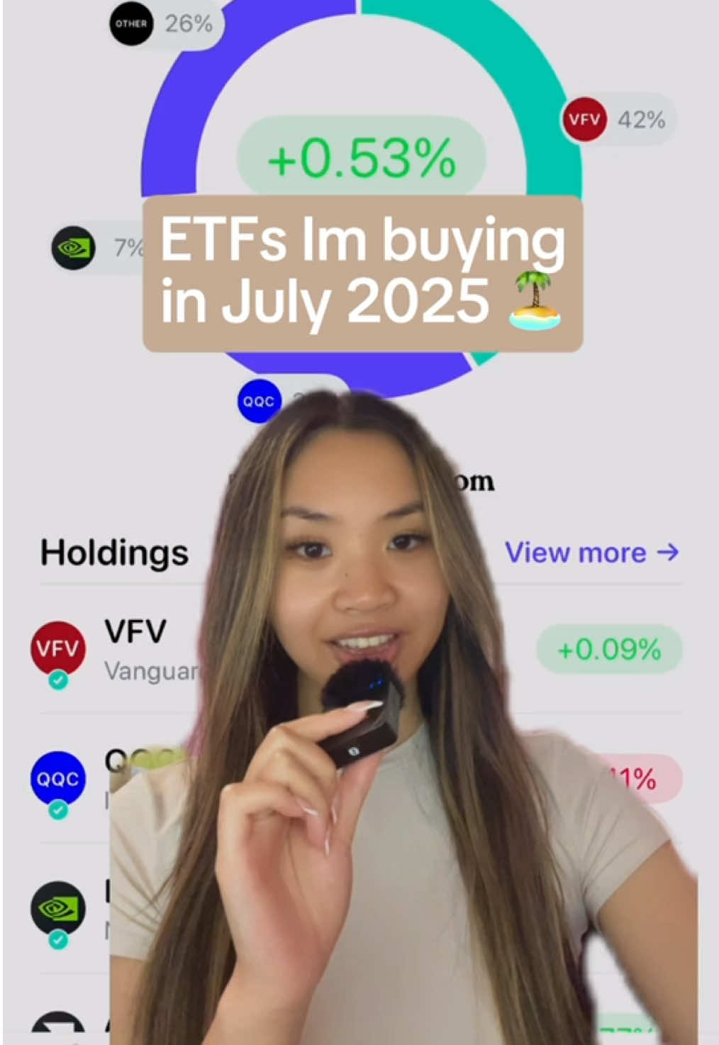 What Im investing in during my fav month of the year ☀️ #finance #investing #stockmarket #stocks #investingforbeginners #howtoinvest 