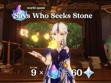 World Quest : Says Who Seeks Stone #GenshinImpact #genshin #genshinedit #genshinimpactedit #viral #fyp #explore #GenshinImpact 
