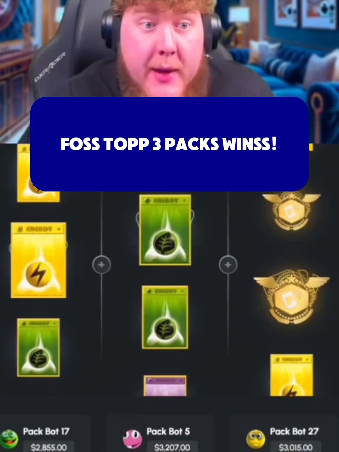 FOSS TOPP 3 PACKS WINSS! #packdraw #fyp #paratii