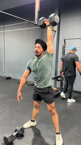 Db single arm overhead squat #supersinghfitness 