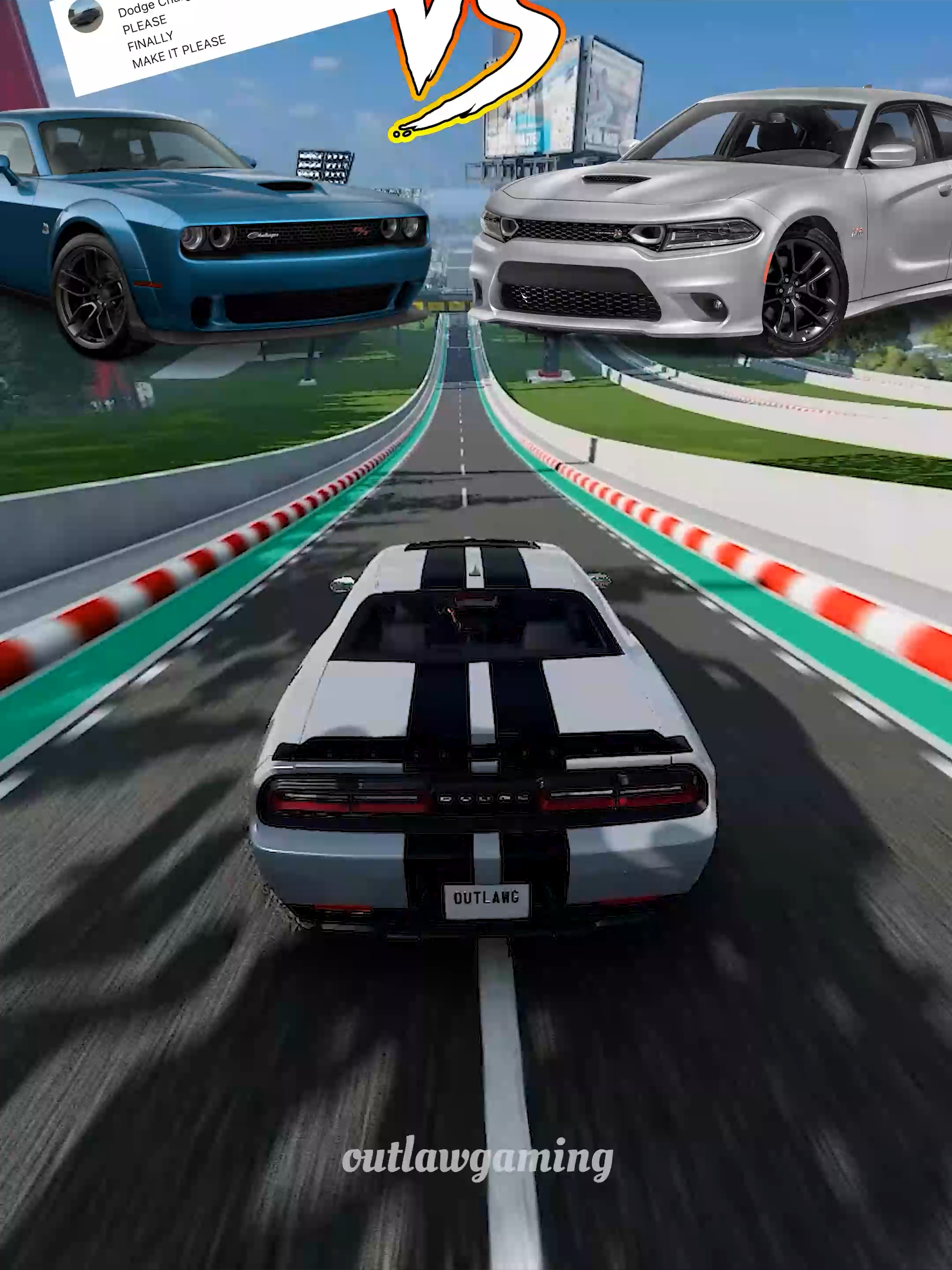 Dodge Challanger Vs Charger SRT #dodge #challanger #charger #srt #beamng #beamngdrive #gaming #fyp #foryoupage #goviral