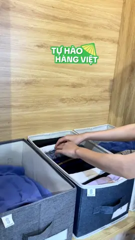 Xếp quần áo gọn gàng ngăn nắp với hộp vải đựng quần áo Made in Việt Nam cao cấp #sethome  #tuhaohangviet  #buylocal #hopvaidungquanao #hopvaisethome #hangvietvuonminh 