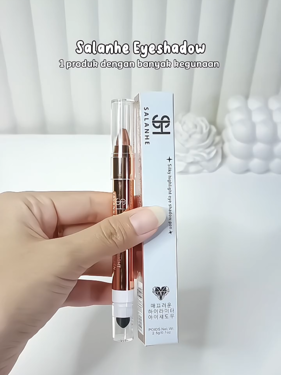 SALANHE EyeShadow 1 produk dengan banyak kegunaan #eyeshadow #highlighter #eyelids #beauty #makeup #salanhe #fypシ #fypdongggggggg 