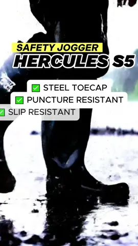 Maulan at delikado kapag bumaha—kaya dapat laging handa! 💧💪  Eto ang para sa'yo: Safety Jogger Hercules S5. Steel toe, waterproof, at ready sa anumang laban! #SafetyJogger #WorkSafeInStyle 