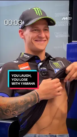 EVERYTHING, absolutely EVERYTHING is allowed to win the “You laugh, you lose” challenge! 🔞 #MotoGP #FabioQuartararo #AlexRins #SportsOnTikTok 