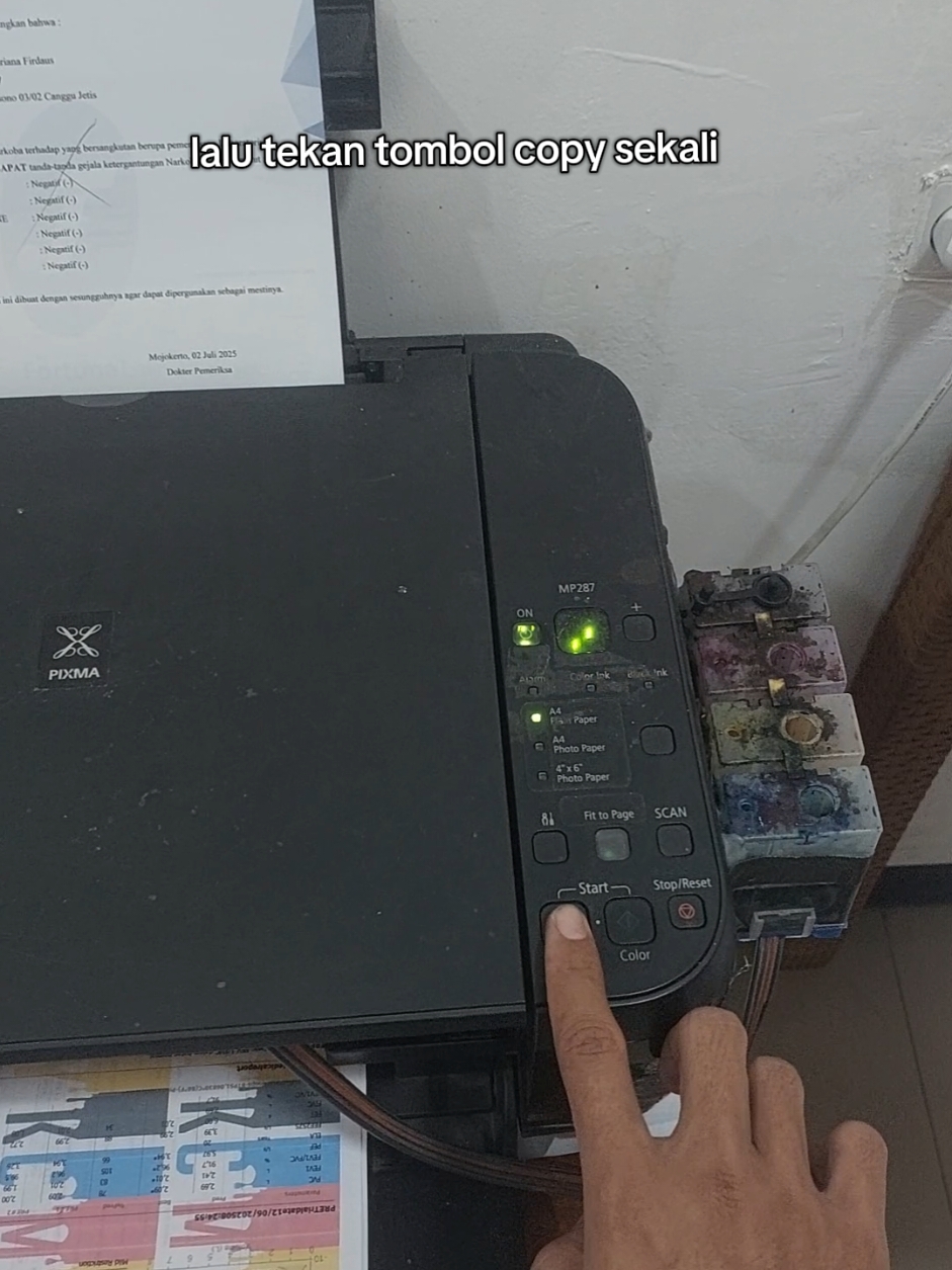 Cara tes print tanpa PC/laptop di printer Canon MP 287. #serviceprintermojokerto #serviceprinterpanggilanmojokerto #serviceprinter #mojokerto #fyp 