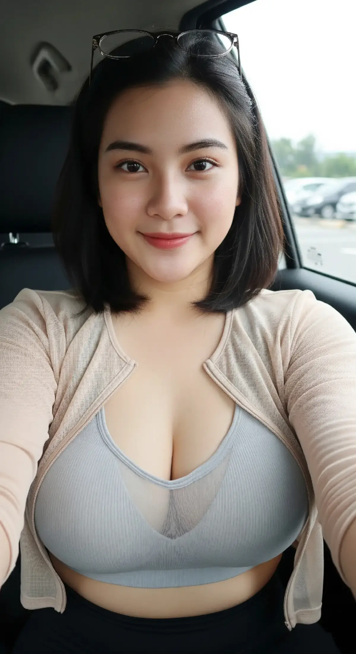 Otw... #fypシ #foryou #cewekcantik #car #selfie #fakebodyy⚠️ #sexy #ai #viral 