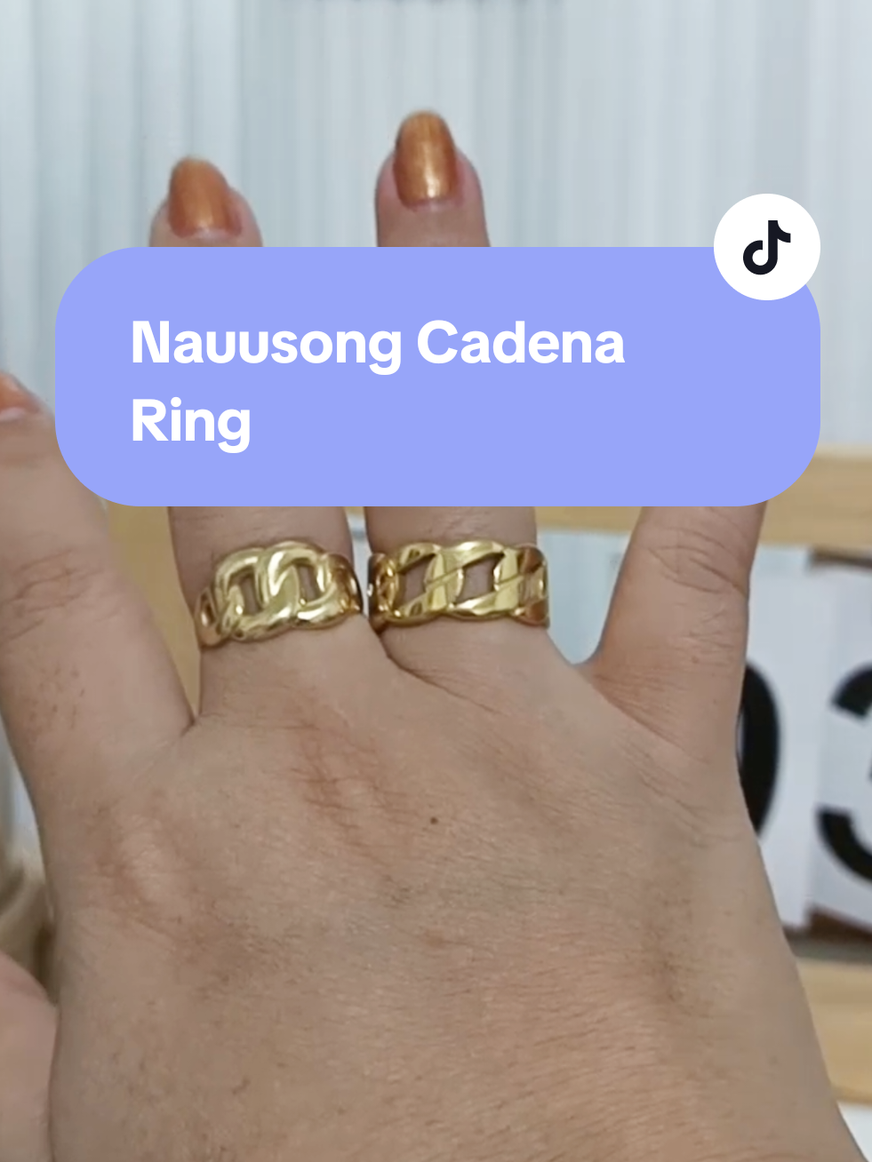 May Cadena ring narin ako na pang daily #ring #fashionring #nontarnishjewelry #hypoallergenic 