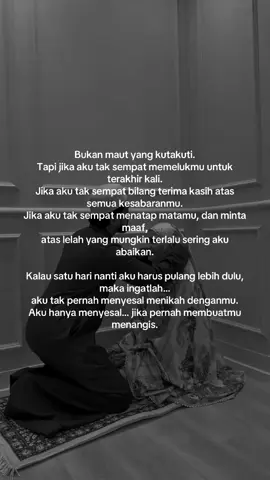 Cinta sejati tak diukur dari berapa lama kita bersama… Tapi seberapa dalam kita saling mengikhlaskan. #SampaiJannah #PernikahanBerkah #SuamiIstriSurga #QuotesKehilangan #TikTokReligi