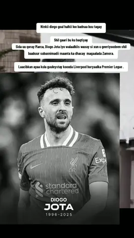 Sida uu qoray Marca, Diogo Jota iyo walaalkiis waxay si xun u geeriyoodeen shil baabuur subaxnimadii maanta ka dhacay  magaalada Zamora. Laacibkan ayaa kula guuleystay kooxda Liverpool horyaalka Premier Legue .Warar kasoo Baxaya spain ayaa sheegaya in Diogo Jota iyo walaalkiis ay ku geeriyoodeen shil Baabuur.Ninkii diego goal halkii loo badnaa buu tagay Shil gaari bu ku baqtiyay