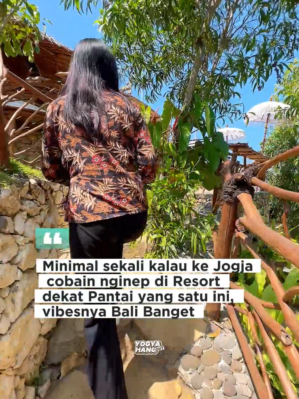 Minimal sekali kalau ke Jogja cobain nginep di Resort dekat Pantai yang satu ini, vibesnya Bali Banget 😍 📍 Info Harga dan Lokasi Penginapan cek di Tag Lokasi ________ Cara Reservasi penginapan ini supaya dapet harga murah: Reservasi via Tag Lokasi : ✅Silahkan Klik Tag Lokasi yang ada dikiri bawah video, nanti ada fitur Reservasi dan Cek Harga.  Atau Reservasi via Link BIO : ✅ Klik Link Bio diatas cari sesuai Nama atau Kategori Penginapan ________ . . . #yogyahangout #jogjascenery #wisatajogja #explorehoteljogja #javastaycation #jogja24jam #hotelmurahjogja #penginapan #placetogojogja #penginapanjogja #villadijogja #explorejogja #wonderfuljogja #liburanjogja #hoteljogja #staycationjogja #hotelmalioboro #jogja #yogyastaycation #staycationmurah #hotelmurah 