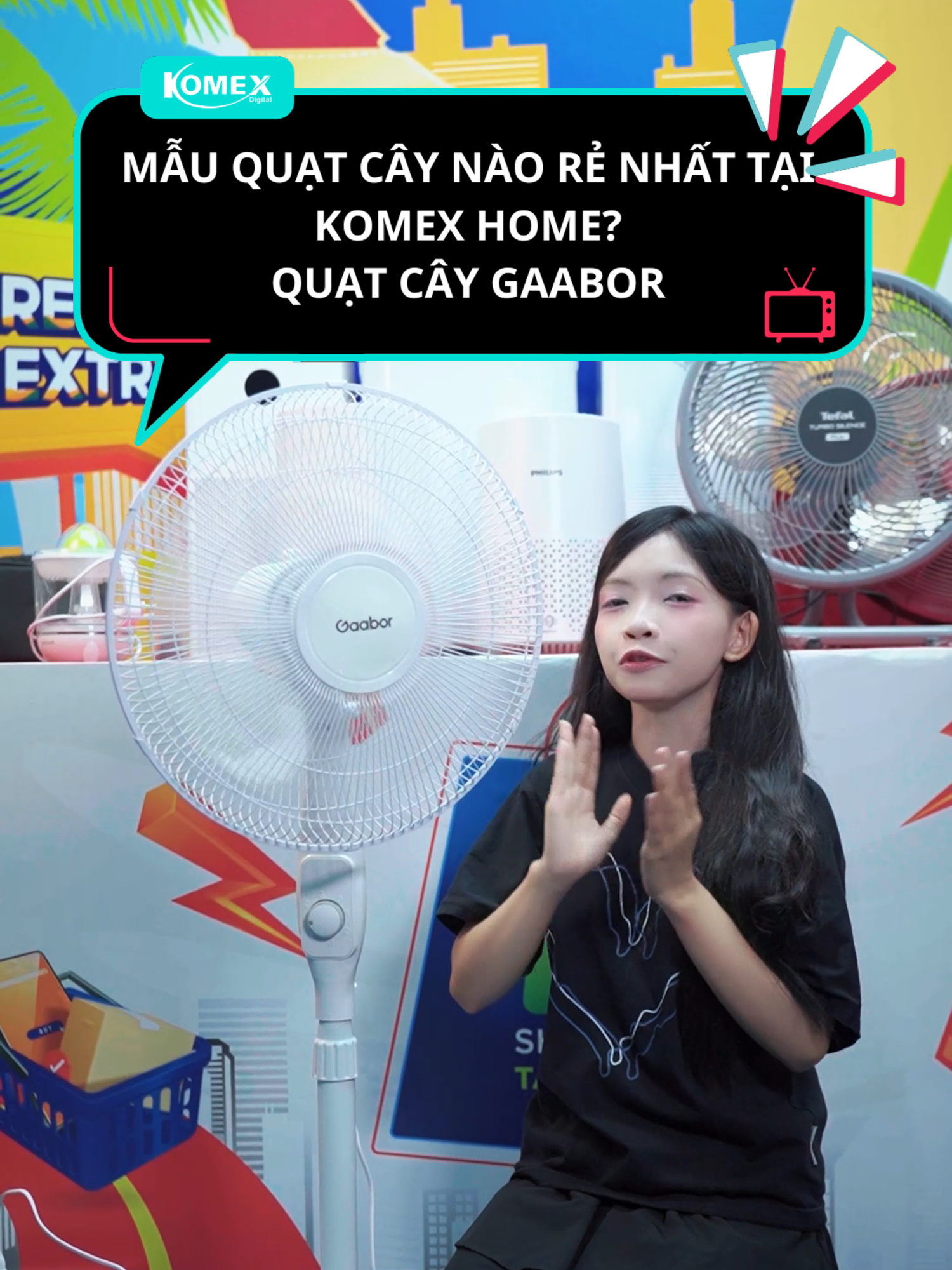 Mẫu quạt giá tốt nhất ở shop em là đây: Quạt cây đứng Gaabor FM430M-WH05A  #quat #quatdung #quaycay #quatdien #komex #giadung