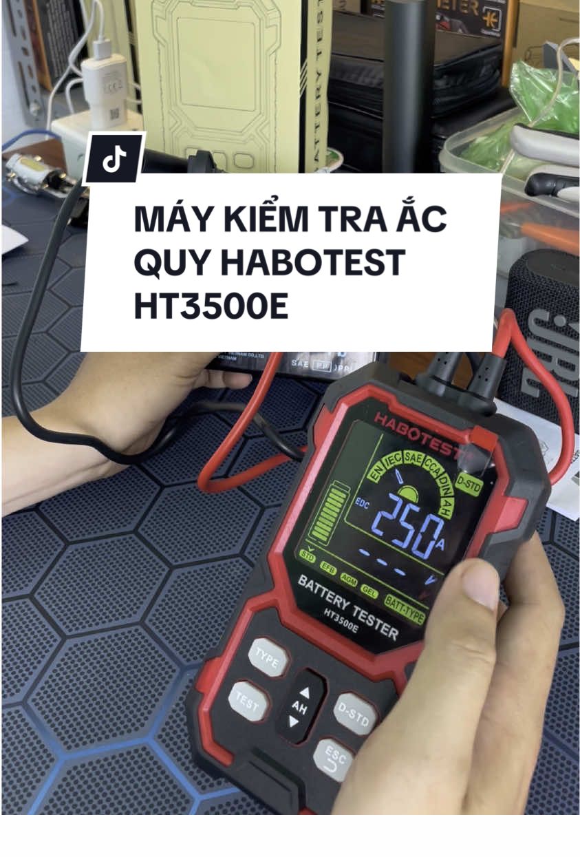 Máy kiểm tra pin (ắc quy) xe ô tô xe máy Habotest HT3500E #maykiemtraacquy #habotestht3500e 
