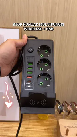 Stop kontak multifungsi wireless charger + USB #stopkontak #stopkontakmultifungsi #stopkontakusb #gajiansale #paydaysale #guncang77 #colokan #colokanlistrik #colokanstopkontakmurah 