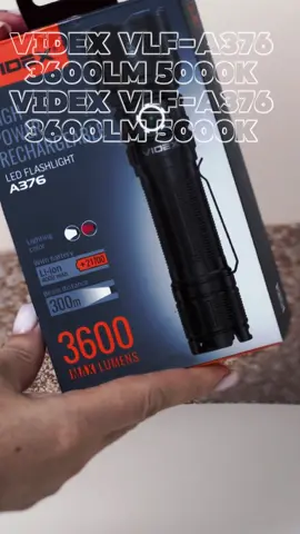 🔥НОВИНКА🔥 🔦 VIDEX VLF-A376 — яскравість 3600Lm, дальність світла — до 300 м. 💡 8 режимів освітлення — біле та червоне світло, включно з TURBO, STROBE, RED FLASH. 🔁 Зручне керування: 2 кнопки, легке перемикання режимів однією рукою. 🔋 Працює від акумулятора 21700 або 18650 (через адаптер, в комплекті). ⚡ Зарядка через USB-C, повний заряд за 2.5 години. 🔴 Індикатор заряду: зелений / червоний, блимає при низькому рівні. 💪 Захист IP68, витримує падіння з 1 м, герметичний корпус. 📦 Комплектація: акумулятор 21700 4000мАг, кліпса, ущільнювачі, перехідник, шнур на руку, зарядний кабель, запасна кнопка, інструкція. ✅ Гарантія: 3  роки на ліхтар, 1 рік на акумулятор. #україна🇺🇦 #tik_tok #українапонадусе #ukraine🇺🇦 #тренди #тренд #ukraine #ukraine🇺🇦 