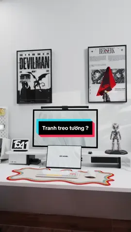 Mãi mới tìm được tranh treo tường ưng ý cho góc setup #desksetup #LearnOnTikTok #nghiensetup #deskaccessories #decor #kogla #tranhkinh 