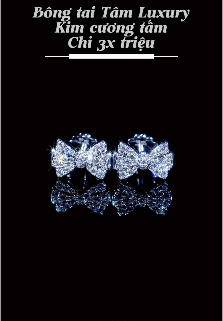 Bông tai hình chiếc nơ thiết kế bởi Tâm Luxury  #tâmluxury #bôngtai #bôngtaikimcuong 