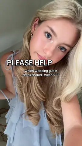 HELP which one do I wear??? The theme is floral 💐 @jjshouseofficial #jjshouse #weddingguestdress #dresses #springdress #floraldress #whichone #blowouthair #weddingguest #graduationdress #longdress AD